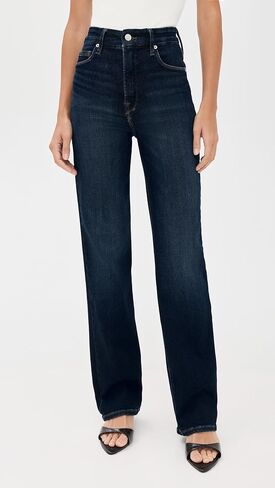 Good American Women's Soft Tech Good True Straight Jeans, indigo572, 16 in Saudi Arabia