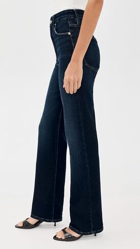 Good American Women's Soft Tech Good True Straight Jeans, indigo572, 16 in Saudi Arabia