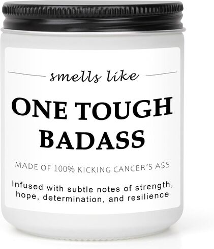 Funny Breast Cancer Gift for Women – Lavender Scented Candle for Cancer Survivors, Chemo Patients, Surgery Recovery, Comfort, Encouragement & Care Gifts in Saudi Arabia