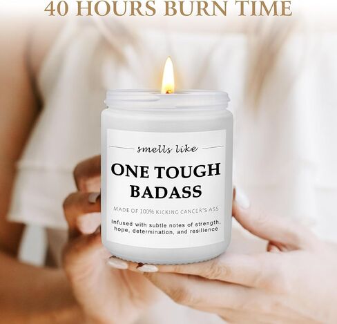 Funny Breast Cancer Gift for Women – Lavender Scented Candle for Cancer Survivors, Chemo Patients, Surgery Recovery, Comfort, Encouragement & Care Gifts in Saudi Arabia
