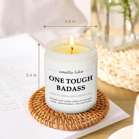Funny Breast Cancer Gift for Women – Lavender Scented Candle for Cancer Survivors, Chemo Patients, Surgery Recovery, Comfort, Encouragement & Care Gifts in Saudi Arabia