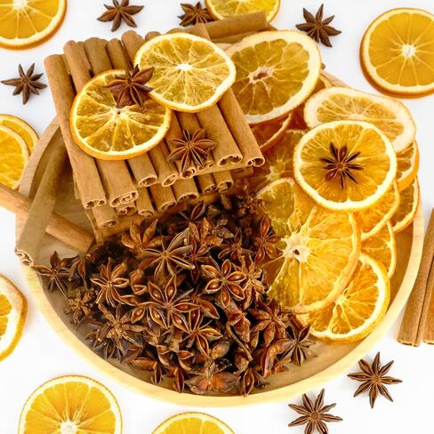 80 Pcs Simmering Potpourri, 8.5 oz Stovetop Simmer Pot Kit - Dried Orange Slices, Cinnamon, Star Anise, Christmas Deco, House Warming, Gift Basket, DIY, Thanksgiving in Saudi Arabia