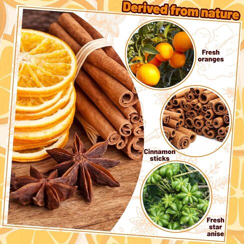 80 Pcs Simmering Potpourri, 8.5 oz Stovetop Simmer Pot Kit - Dried Orange Slices, Cinnamon, Star Anise, Christmas Deco, House Warming, Gift Basket, DIY, Thanksgiving in Saudi Arabia