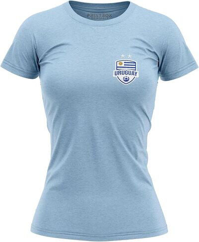 Uruguay Badge Soccer Jersey Football Shirt for Women, Americas Football Team Tee, Uruguayan Soccer Apparel in Kuwait