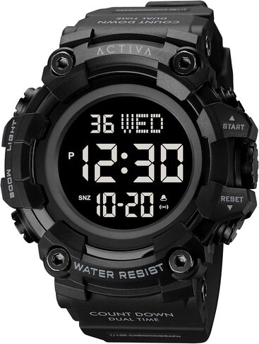 Invicta Digital Essentials Men 56mm ABS + PU أسود غير قابل للتطبيق قرص رقمي إلكتروني in Kuwait