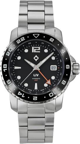 LIV Swiss Watches Trekker Auto GMT Black Steel in Kuwait
