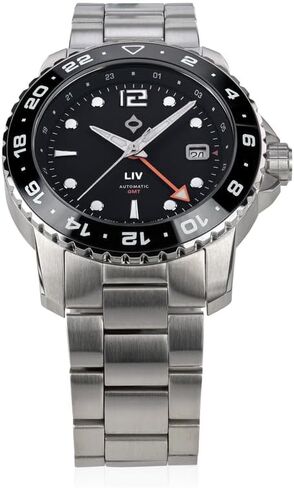 LIV Swiss Watches Trekker Auto GMT Black Steel in Kuwait