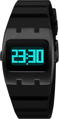 Men's Digital Sport Watch Waterproof LED Display Stopwatch Alarm Date Silicone Band Lightweight Wristwatch in Kuwait