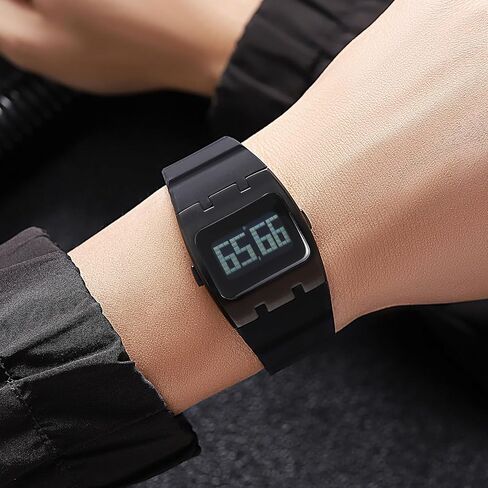 Men's Digital Sport Watch Waterproof LED Display Stopwatch Alarm Date Silicone Band Lightweight Wristwatch in Kuwait
