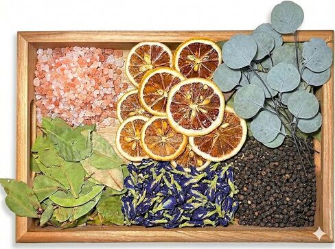 Fresh Start Simmering Potpourri – Energizing Aromatherapy with Lemon, Bay Leaf, Eucalyptus, Pink Salts, Pepper, Butterfly Pea – Simmer Pot Mix Spring, Summer for Mothers Day, Christmas in Saudi Arabia