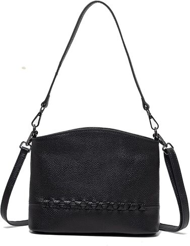 FAIME Genuine Leather Crossbody Bags for Women - Leather Purse with 2 Straps, Cute Shoulder Handbags for Work & Daily Use | Water-resitant in Saudi Arabia