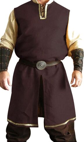 SUNLEXA Medieval Knight Viking Tunic Men's Costumes Surcoat Tabard for Halloween Costumes Cosplay Renaissance Costume (S-6XL) in Saudi Arabia