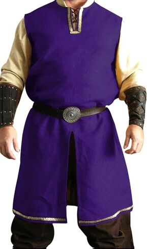 SUNLEXA Medieval Knight Viking Tunic Men's Costumes Surcoat Tabard for Halloween Costumes Cosplay Renaissance Costume (S-6XL) in Saudi Arabia