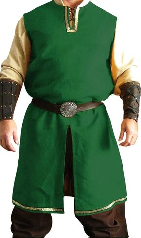 SUNLEXA Medieval Knight Viking Tunic Men's Costumes Surcoat Tabard for Halloween Costumes Cosplay Renaissance Costume (S-6XL) in Saudi Arabia