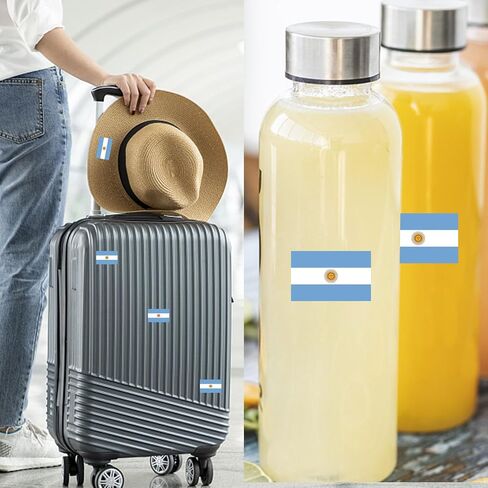 500 Pcs Argentine Flag Stickers Argentina National Day Decorations Birthday Party Favors Sports Events Patriotic Festival Supplies Decor Miami Blue White Label Sticker in Saudi Arabia