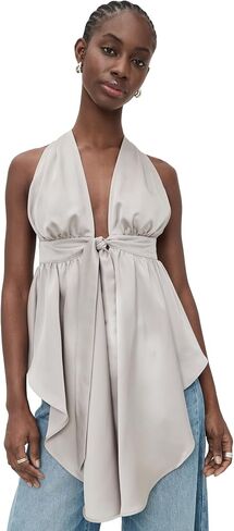 Susana Monaco Women's Satin Peplum High Low Top in Kuwait