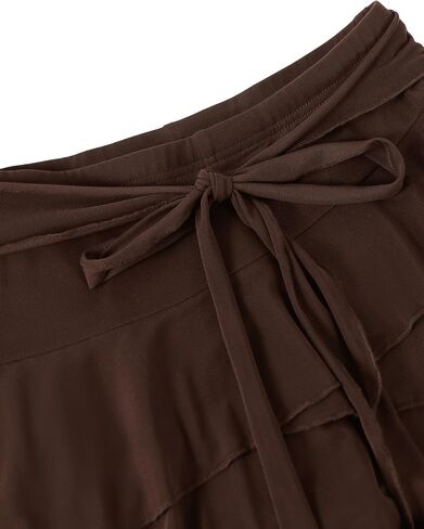 SOFIA'S CHOICE Women Mesh Ruffle Mini Skirt Summer Flowy Tiered Layered Pleated Skirts with Built in Shorts in Saudi Arabia