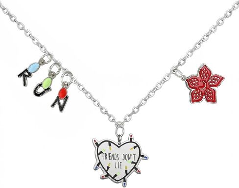 Friends Don't Lie Necklace for Women Stranger Stuff Demogorgon Friendship Jewelry for Birthday Party Gift in Saudi Arabia