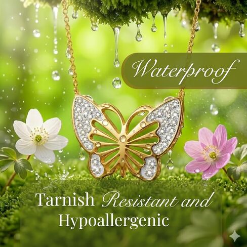 Butterfly Necklace For Women, Gold Butterfly Necklaces For Women, Butterfly Necklace Gold, Butterfly Gifts, Next Chapter Gifts, New Beginnings Gift, Waterproof Tarnish Proof, 18K GOLD PLATED in Kuwait