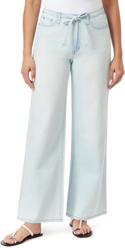 kensie Jeans for Women Easy Breezy Drapey High-Rise Self Tie Denim Wide Leg 30-Inch Inseam, Sizes 0 to 12 in Kuwait