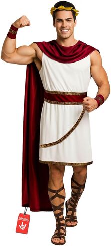 Morph Toga Costume Men, Greek God Toga Costume For Adults, Roman Costume Men, Halloween Costumes For Mens in Kuwait