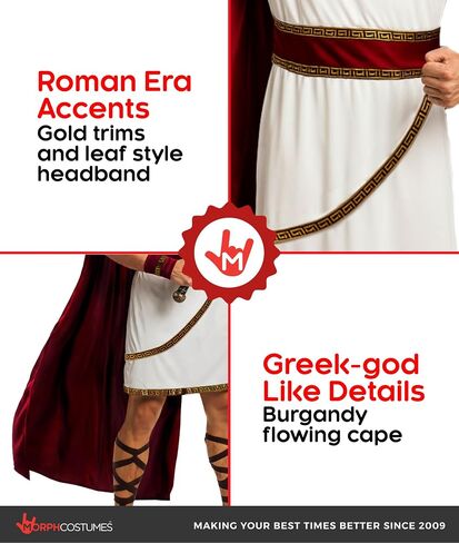 Morph Toga Costume Men, Greek God Toga Costume For Adults, Roman Costume Men, Halloween Costumes For Mens in Kuwait