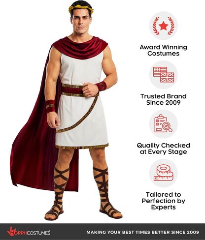 Morph Toga Costume Men, Greek God Toga Costume For Adults, Roman Costume Men, Halloween Costumes For Mens in Kuwait