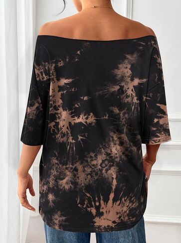 Remidoo Women's Oversized T Shirt Off The Shoulder Tops Short Sleeve Shirts Graphic Tees in Kuwait