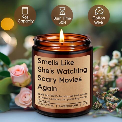 Fairy's Gift Candle, Horror Movie Gifts for Women, Halloween Gifts, Spooky Themed Presents, Funny Mothers Day, Scream Stuff, Cool Birthday Presents for Scary Movie Lovers, Horror Fan, GF, Friend, Her in Kuwait
