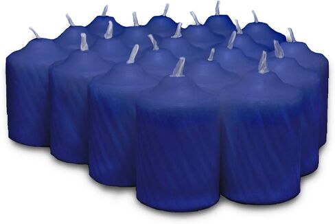 Patriot Blue Heather Scented Votive Candles - 15 Hour Long Burn Time - Textured Finish - Box of 20 in Saudi Arabia