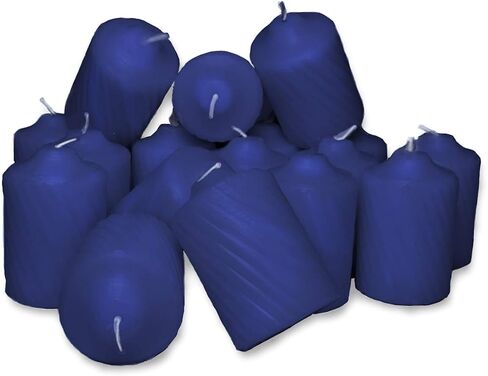 Patriot Blue Heather Scented Votive Candles - 15 Hour Long Burn Time - Textured Finish - Box of 20 in Saudi Arabia