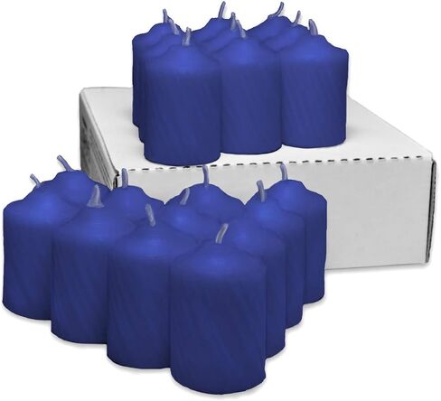Patriot Blue Heather Scented Votive Candles - 15 Hour Long Burn Time - Textured Finish - Box of 20 in Saudi Arabia