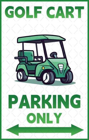 Golf Cart Decor Vintage Golf Cart Parking Only Tin Sign Retro Golf Decor Plaque Gifts For Golf Lovers Garage Man Cave 8x12 Inch in Saudi Arabia