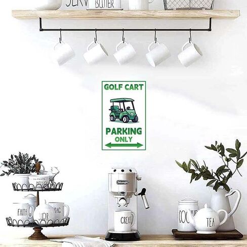 Golf Cart Decor Vintage Golf Cart Parking Only Tin Sign Retro Golf Decor Plaque Gifts For Golf Lovers Garage Man Cave 8x12 Inch in Saudi Arabia