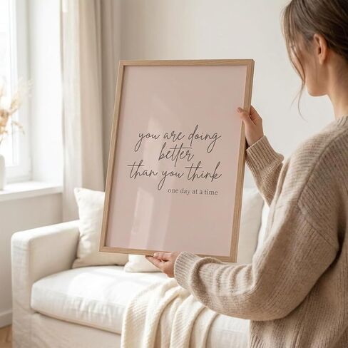 Personalized Quote Wall Art Print Framed – Custom Text Typography Poster – Choose Font & Color – Minimalist Modern Home Decor – Gift Ready in Saudi Arabia