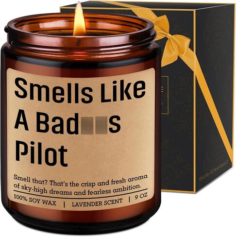 LEADO Aviator Candle, Pilot Gifts for Men, Women - Airplane, Aviation Gifts for Pilots - Cool Fathers Day, Birthday, Graduation Presents for Aviator Friend, Dad, Son, Husband - Funny Aviation Decor in Saudi Arabia