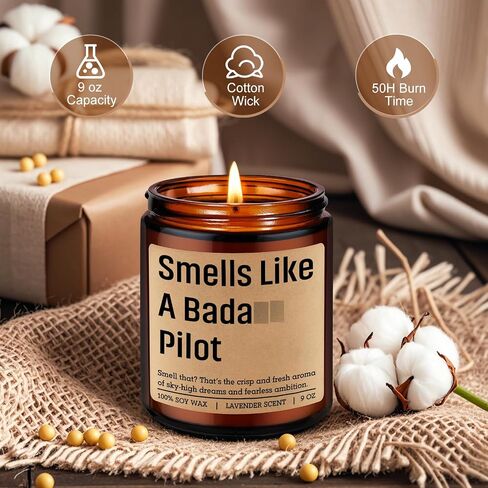 LEADO Aviator Candle, Pilot Gifts for Men, Women - Airplane, Aviation Gifts for Pilots - Cool Fathers Day, Birthday, Graduation Presents for Aviator Friend, Dad, Son, Husband - Funny Aviation Decor in Saudi Arabia
