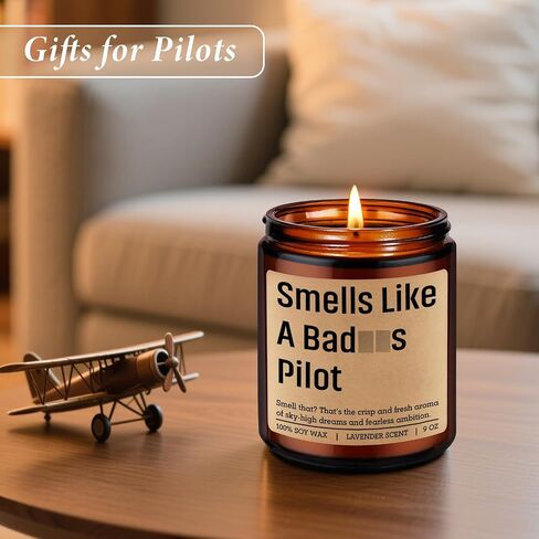 LEADO Aviator Candle, Pilot Gifts for Men, Women - Airplane, Aviation Gifts for Pilots - Cool Fathers Day, Birthday, Graduation Presents for Aviator Friend, Dad, Son, Husband - Funny Aviation Decor in Saudi Arabia