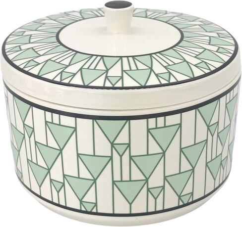 8" Ceramic Green Vienna Porcelain Jewelry Storage Box - Home Decor Trinket Box in Saudi Arabia