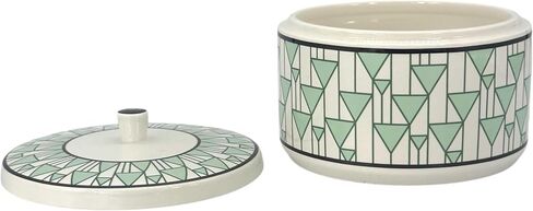 8" Ceramic Green Vienna Porcelain Jewelry Storage Box - Home Decor Trinket Box in Saudi Arabia