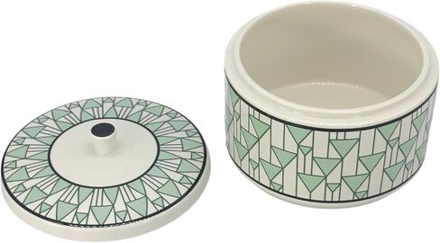 8" Ceramic Green Vienna Porcelain Jewelry Storage Box - Home Decor Trinket Box in Saudi Arabia