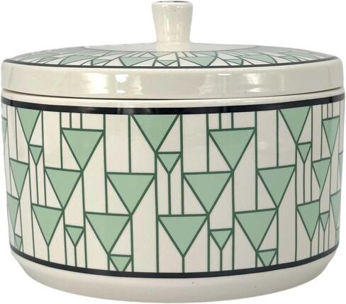 8" Ceramic Green Vienna Porcelain Jewelry Storage Box - Home Decor Trinket Box in Saudi Arabia