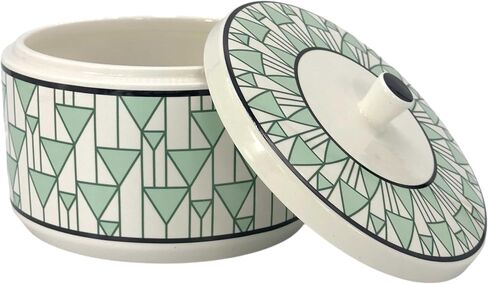 8" Ceramic Green Vienna Porcelain Jewelry Storage Box - Home Decor Trinket Box in Saudi Arabia