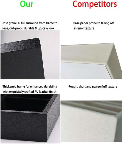 4-Pack Stackable Jewelry Trays, Black PU Velvet Drawer Storage | stackable design, anti-scratch jewelry protection, fits standard drawers, customizable compartments with removable dividers in Saudi Arabia