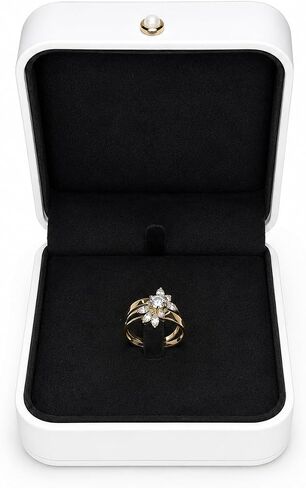 VELYNN Velvet Jewelry Box for Rings & Necklaces – Luxury Gift Box for Engagement, Proposal & Travel Jewelry Organizer in Saudi Arabia