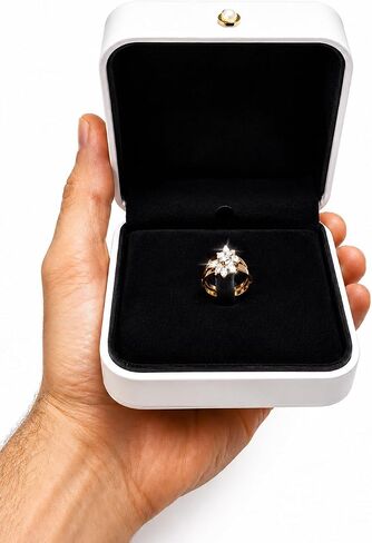 VELYNN Velvet Jewelry Box for Rings & Necklaces – Luxury Gift Box for Engagement, Proposal & Travel Jewelry Organizer in Saudi Arabia