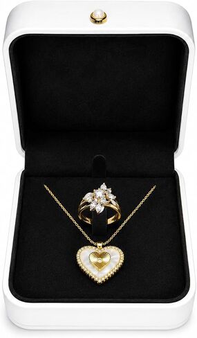 VELYNN Velvet Jewelry Box for Rings & Necklaces – Luxury Gift Box for Engagement, Proposal & Travel Jewelry Organizer in Saudi Arabia