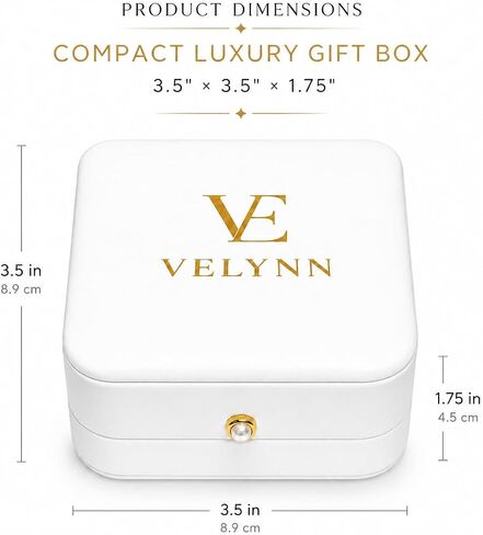 VELYNN Velvet Jewelry Box for Rings & Necklaces – Luxury Gift Box for Engagement, Proposal & Travel Jewelry Organizer in Saudi Arabia