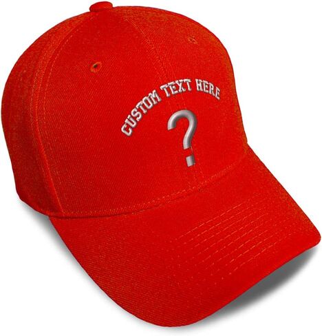 Custom Baseball Cap Question Mark Embroidery Acrylic Dad Hats for Men & Women in Kuwait