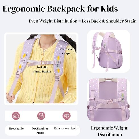 EKUIZAI Cute Bowknot Backpack for Girls Kids School Bag Multi-pocket Bookbag Children Elementary School Backpack for Girls, Black in Saudi Arabia